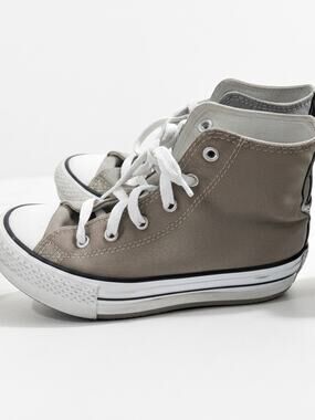 Converse Grey High Top Sneakers Youth Size 1.5 Unisex — Gently Used